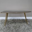 Side Table - Set of 3 - Abstract - Black and Gold - Aluminium