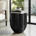 Ace Side Table - Sculptural Design - Black - Aluminium