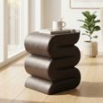 Bowen Side Table - Square - Stacked - Brown - Aluminium