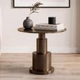 James Side Table - Round - Bronze - Metal