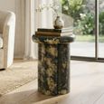 Osaka Side Table - Round - Tall - Antique Brass - Aluminium