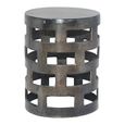 Elias Side Table - Geometric Design - Round - Black - Aluminium