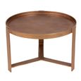 Inez Side Table - Round - Copper - Metal