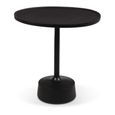 Faye Side Table - Round - Matt Black - Aluminium