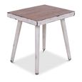 Jeff Side Table - Distressed White - Mango Wood