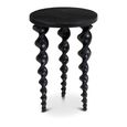 Pico Side Table - Round - Twisted Base - Black - Aluminium