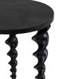 Pico Side Table - Round - Twisted Base - Black - Aluminium