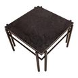 Sarzana Side Table - Square - Black - Marble and Metal