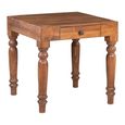 Side Table - 1 Drawer - Square - Natural - Wood