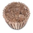 Unique One of a Kind - Side Table - Round - Rustic Natural - Teak Wood