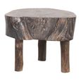 Side Table - Rustic Natural - Elm Wood