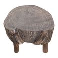 Side Table - Rustic Natural - Elm Wood