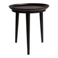 Side Table - Tray Top - Round - Black - Aluminium