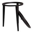 Side Table - Tray Top - Round - Black - Aluminium