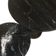 Carrara Side Table - Set of 2 - Round - Black - Marble