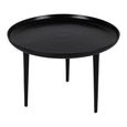 Csaba Side Table - Tray Top - Round - Black - Aluminium