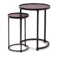 Zurich Side Table - 2 Tier - Round - Black - Metal
