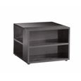 Heritage Lamp Table - Square - Dark Velvet Birch High Gloss