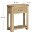 Treviso Oak Side Table - 1 Drawer