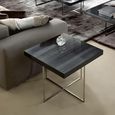 Montecarlo Lamp Table - Square - Grey Koto High Gloss - Wooden and Metal