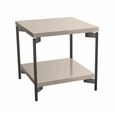 Claire Lamp Table - Square - Pearl Line Eco Veneer High Gloss and Black