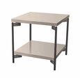 Claire Lamp Table - Square - Pearl Line Eco Veneer High Gloss and Black