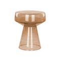 Brix Bo Side Table - Round - Amber Glass