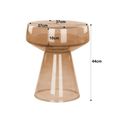 Brix Bo Side Table - Round - Amber Glass