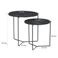 Mason Side Table - Round - 2 Tier - Black - Wooden