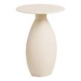 Calais Side Table - Round - Off White - Enamel and Metal