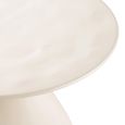 Calais Side Table - Round - Off White - Enamel and Metal