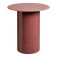 Florens Side Table - Round - Cylindrical Base - Warm Rose