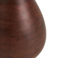 Heide Side Table - Round - White and Dark Brown - Marble and Mango Wood