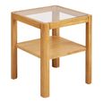 Lourmarin Side Table - Square - Natural - Glass and Oak