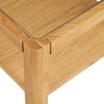 Lourmarin Side Table - Square - Natural - Glass and Oak