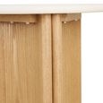 Motril Side Table - Round - White and Natural
