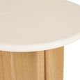 Motril Side Table - Round - White and Natural
