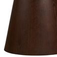 Orvieto Side Table - Round - Dark Brown - Rippled Glass and Wood