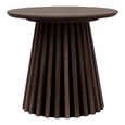 Osaka Oak Side Table - Round - Slatted Base - Smoked