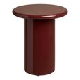 Otago Side Table - Round - Cylindrical Base - Burgundy