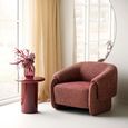Otago Side Table - Round - Cylindrical Base - Burgundy