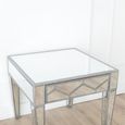Clearance - Honeycomb Side Table - 1 Drawer - Square - Mirrored