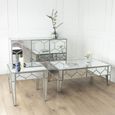 Clearance - Honeycomb Side Table - 1 Drawer - Square - Mirrored