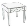 Clearance - Honeycomb Side Table - 1 Drawer - Square - Mirrored