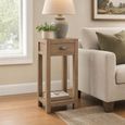 Blois Tall Side Table - 1 Drawer - Natural - Pinewood