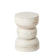 Leo Paulownia Side Table - Round - White - Wooden