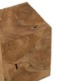 Puzzle Cube Side Table - Square - Natural - Teak Wood