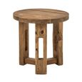 Side Table - Round - Open Frame Base - Brown - Recycled Wood