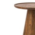 Side Table - Set of 3 - Round - Cone Base - Natural - Mango Wood