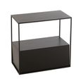 Side Table - with Open Shelf - Black - Metal